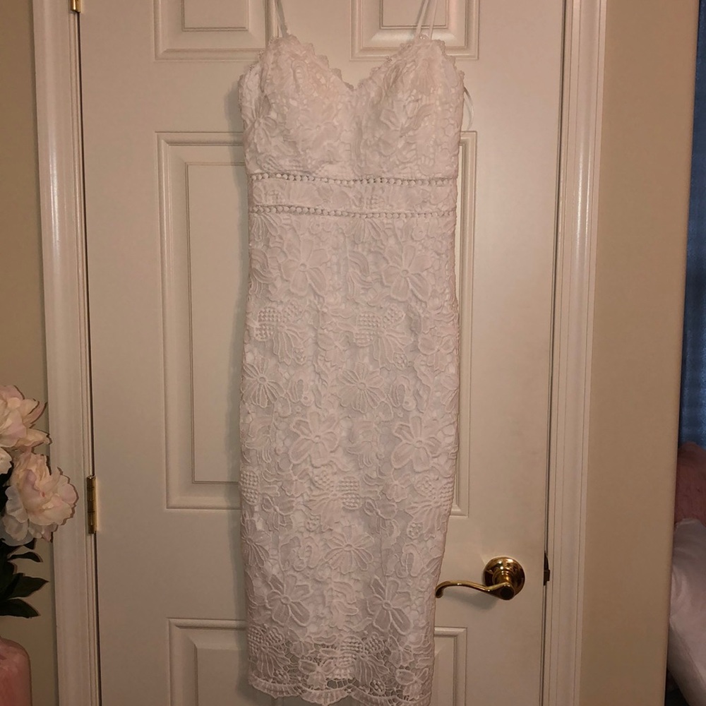 White cocktail dress